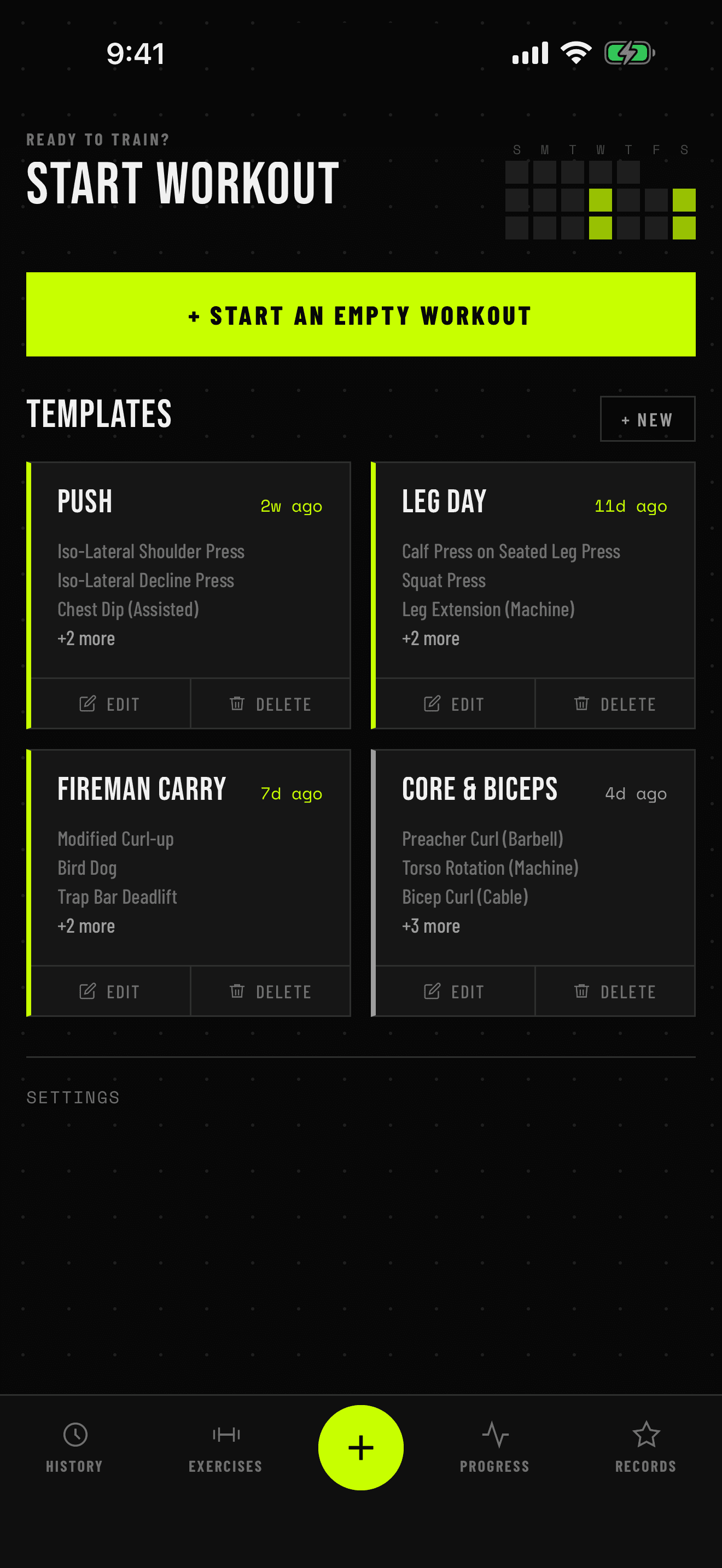 The Tempo dashboard